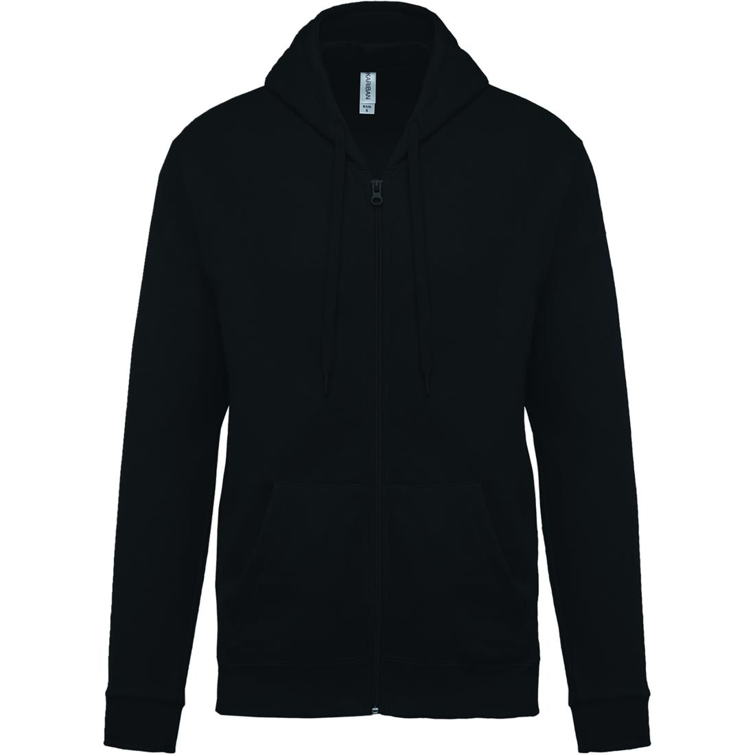 Sweat-shirt Basic Imprimé zippé capuche unisexe