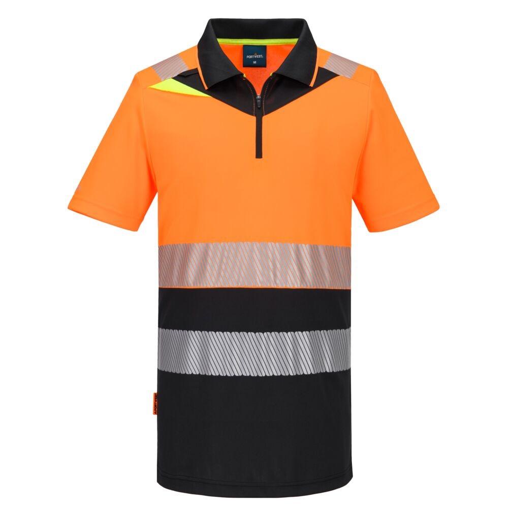 DX435 - DX4 Polo HV classe 1 Orange/Noir