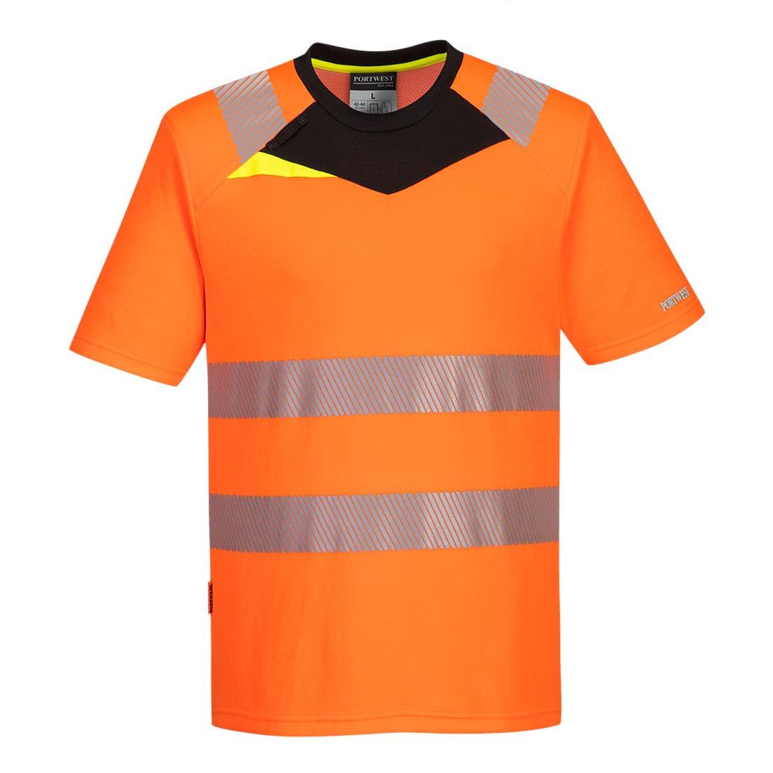 DX413 - DX4 Tee-shirt Haute Visibilité S/S Orange/Noir