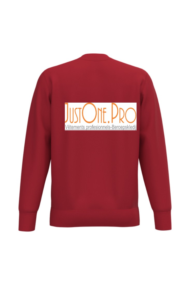 Zware 300 g herensweater met opdruk