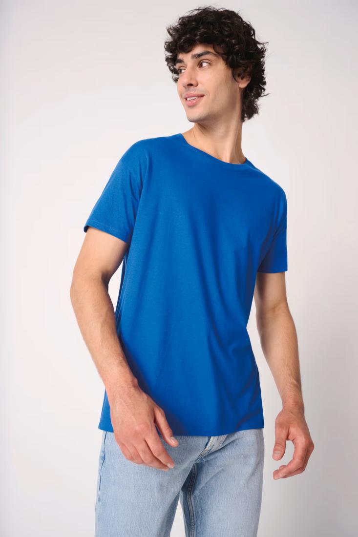 Eenkleurig basic T-shirt